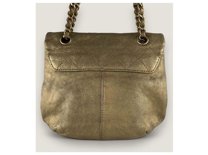 Borsa a flap in caviale Chanel D'oro Bronzo - vista 21