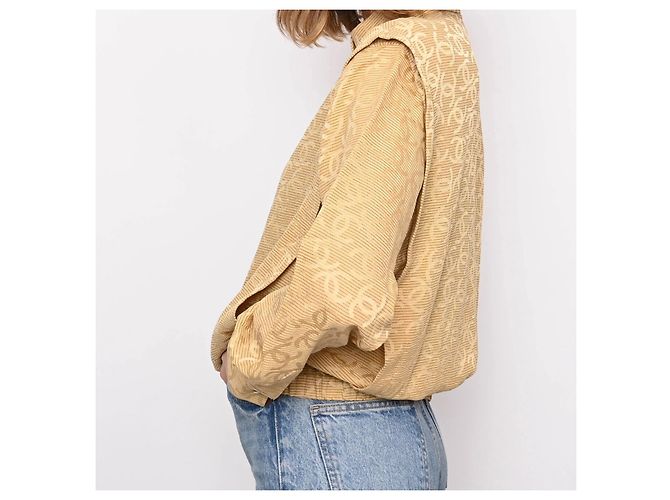 Camicia Chanel Monogramma in Viscosa Oro D'oro - vista 6