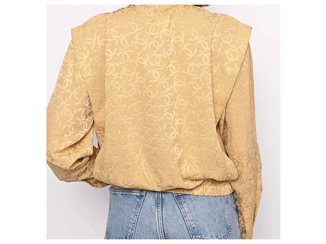 Camicia Chanel Monogramma in Viscosa Oro D'oro - vista 7