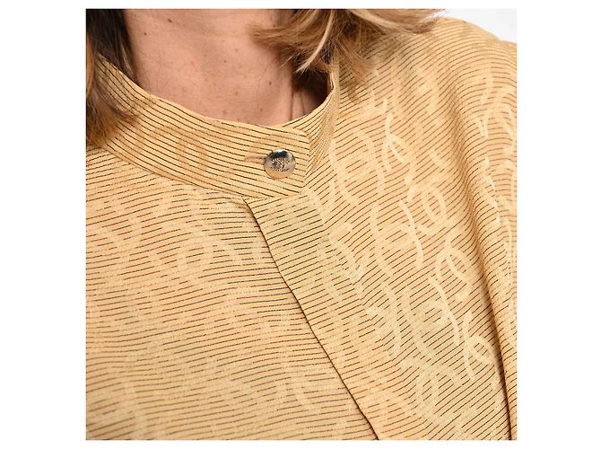 Camicia Chanel Monogramma in Viscosa Oro D'oro - vista 8