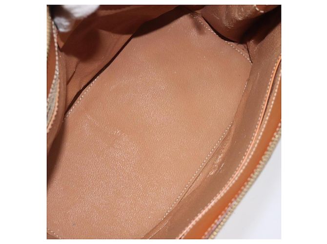Céline Borsa a mano in tela Macadam CELINE in pelle PVC marrone oro Auth 119138 D'oro - vista 10