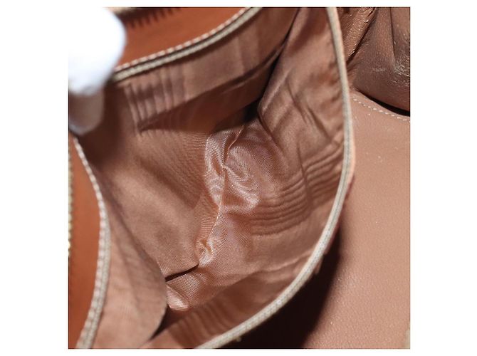 Céline Borsa a mano in tela Macadam CELINE in pelle PVC marrone oro Auth 119138 D'oro - vista 11