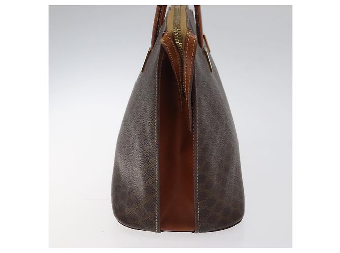 Céline Borsa a mano in tela Macadam CELINE in pelle PVC marrone oro Auth 119138 D'oro - vista 4