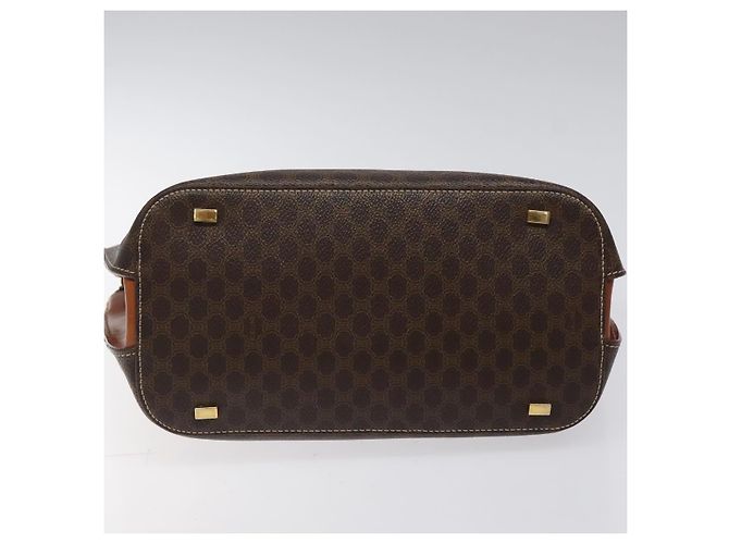 Céline Borsa a mano in tela Macadam CELINE in pelle PVC marrone oro Auth 119138 D'oro - vista 5