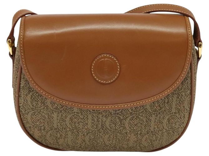 Borsa a Spalla GUCCI in Pelle Marrone Oro 007 14 0074 Auth bs25074 D'oro - vista 13