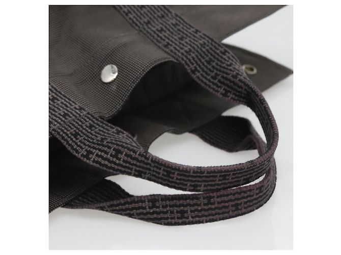 Hermès HERMES Handtasche Her Line MM aus grauem Canvas Auth sw509 Braun - Ansicht 7