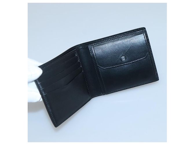 Alfred Dunhill Portafoglio in pelle nera Dunhill Auth am8366 Nero - vista 8