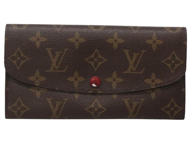 LOUIS VUITTON Monogram Portafoglio Emilie Long Wallet Rosso M60697 Auth ar13497 Monogramma - vista 13
