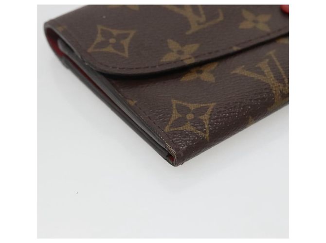 LOUIS VUITTON Monogram Portafoglio Emilie Long Wallet Rosso M60697 Auth ar13497 Monogramma - vista 14