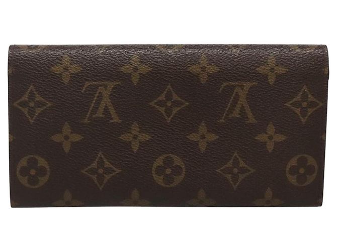 LOUIS VUITTON Monogram Portafoglio Emilie Long Wallet Rosso M60697 Auth ar13497 Monogramma - vista 2