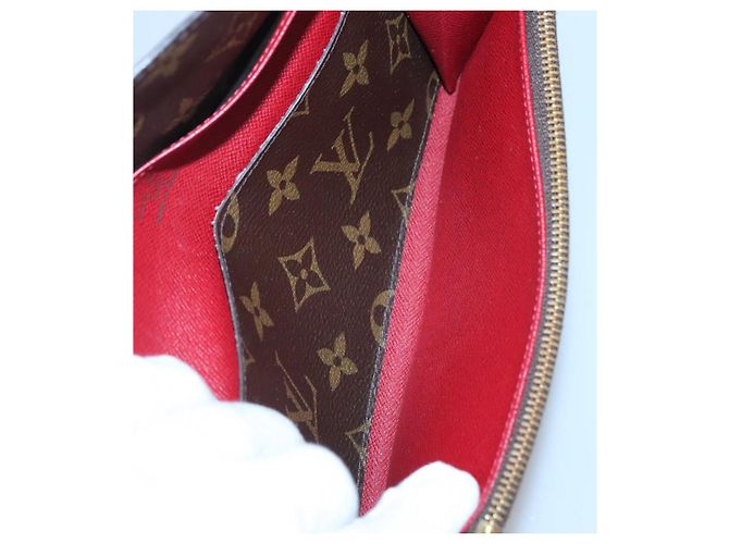 LOUIS VUITTON Monogram Portafoglio Emilie Long Wallet Rosso M60697 Auth ar13497 Monogramma - vista 20