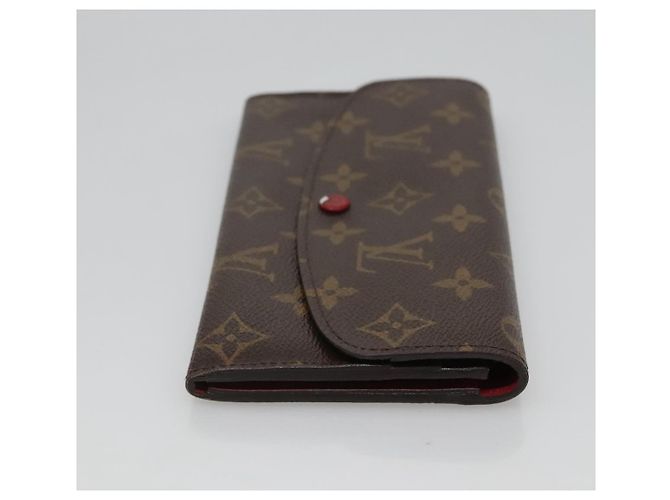 LOUIS VUITTON Monogram Portafoglio Emilie Long Wallet Rosso M60697 Auth ar13497 Monogramma - vista 4