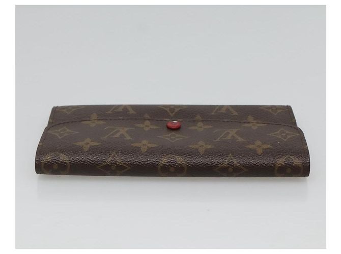 LOUIS VUITTON Monogram Portafoglio Emilie Long Wallet Rosso M60697 Auth ar13497 Monogramma - vista 5