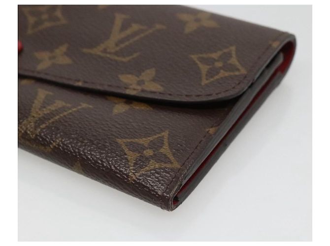 LOUIS VUITTON Monogram Portafoglio Emilie Long Wallet Rosso M60697 Auth ar13497 Monogramma - vista 7