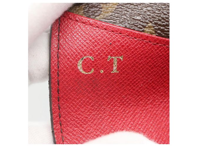 LOUIS VUITTON Monogram Portafoglio Emilie Long Wallet Rosso M60697 Auth ar13497 Monogramma - vista 8