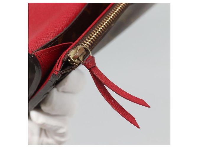 LOUIS VUITTON Monogram Portafoglio Emilie Long Wallet Rosso M60697 Auth ar13497 Monogramma - vista 9