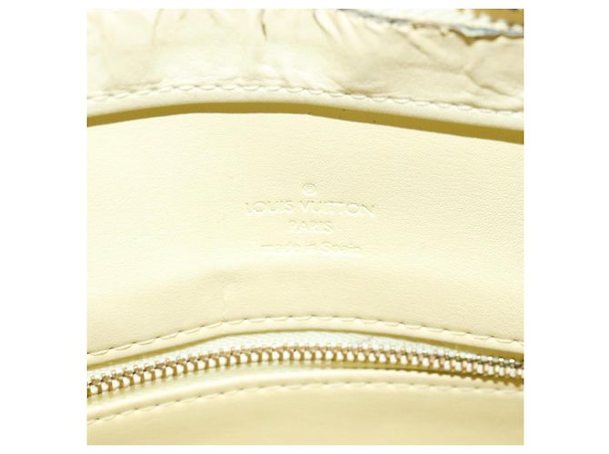 LOUIS VUITTON Bolso de Mano Monogram Vernis Houston Amarillo Lima M91055 LV Auth 119005 Dorado - vista 19