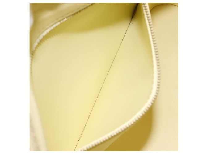 LOUIS VUITTON Bolso de Mano Monogram Vernis Houston Amarillo Lima M91055 LV Auth 119005 Dorado - vista 22
