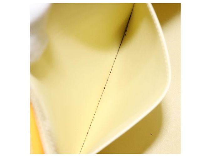 LOUIS VUITTON Bolso de Mano Monogram Vernis Houston Amarillo Lima M91055 LV Auth 119005 Dorado - vista 23