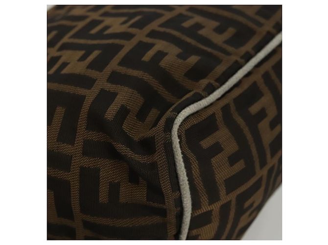 FENDI Zucca Canvas Handtasche Schwarz Braun Auth ep8782 - Ansicht 14