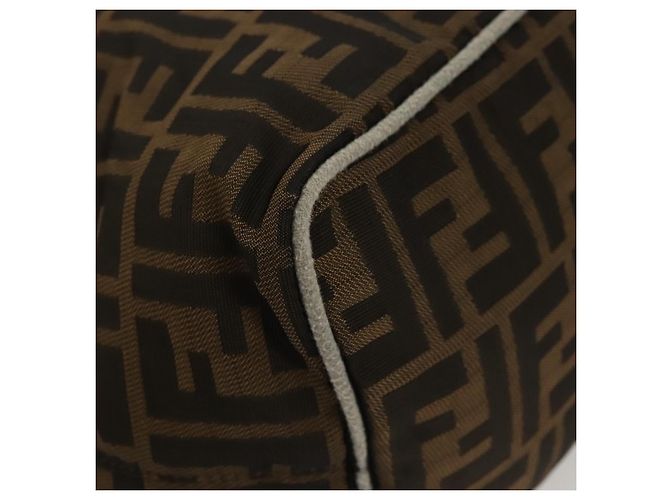 FENDI Zucca Canvas Handtasche Schwarz Braun Auth ep8782 - Ansicht 16