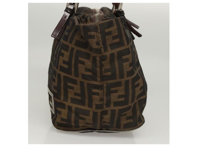 FENDI Zucca Canvas Handtasche Schwarz Braun Auth ep8782 - Ansicht 3