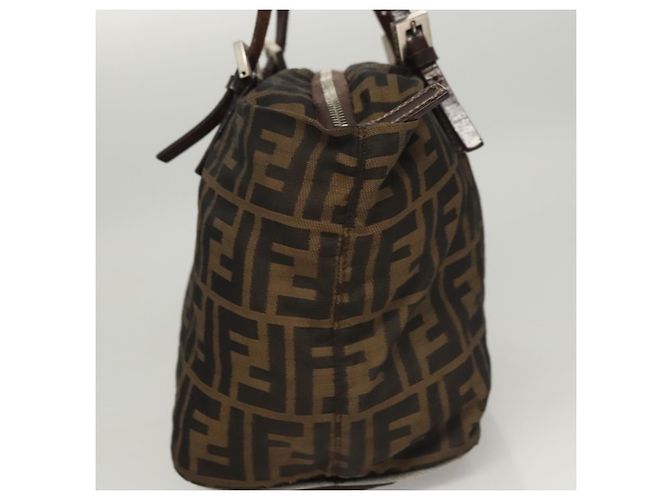 FENDI Zucca Canvas Handtasche Schwarz Braun Auth ep8782 - Ansicht 4