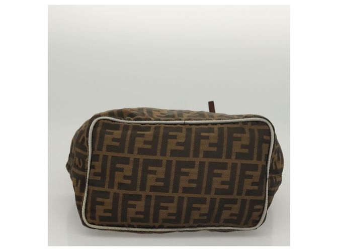 FENDI Zucca Canvas Handtasche Schwarz Braun Auth ep8782 - Ansicht 5