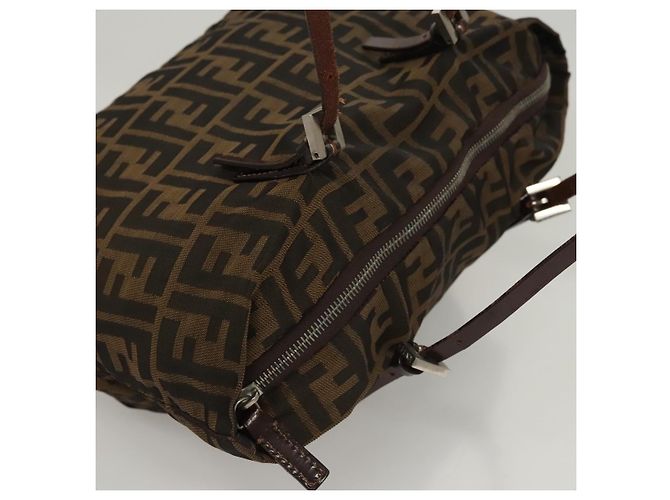 FENDI Zucca Canvas Handtasche Schwarz Braun Auth ep8782 - Ansicht 6
