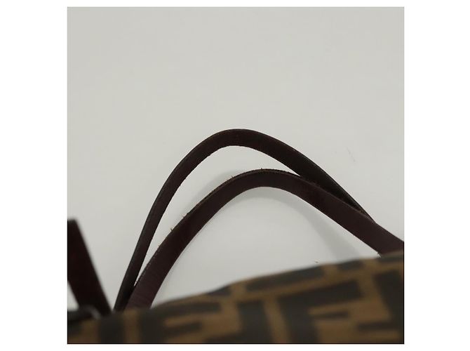 FENDI Zucca Canvas Handtasche Schwarz Braun Auth ep8782 - Ansicht 8