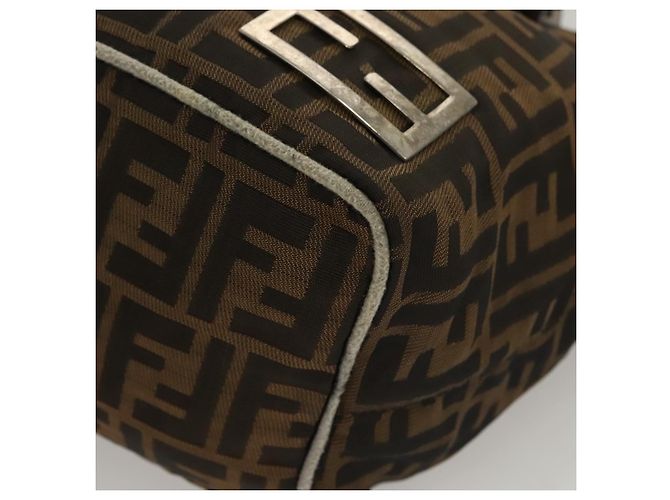 FENDI Zucca Canvas Handtasche Schwarz Braun Auth ep8782 - Ansicht 9