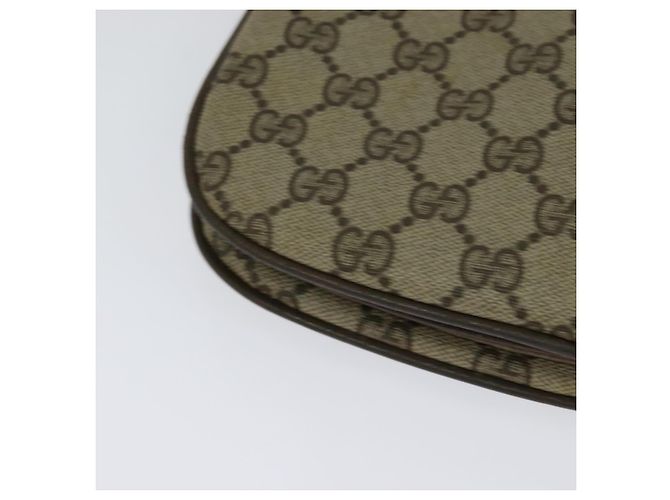 GUCCI GG Supreme Web Borsa Sherry Linea PVC Beige Oro 10 02 037 Auth 119034 D'oro - vista 15