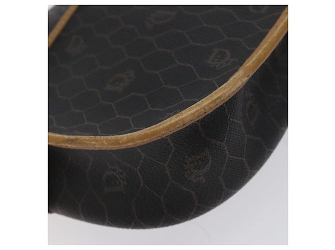 Borsa a spalla in tela a nido d'ape Christian Dior PVC nera e dorata Auth bs24741 Nero D'oro - vista 9