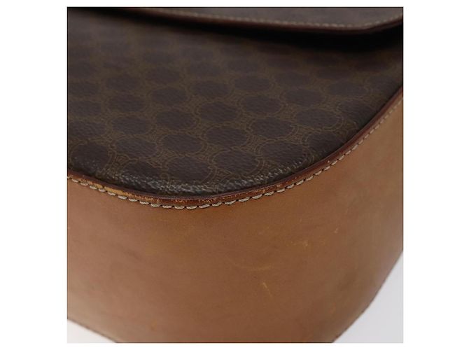 Céline Borsa a spalla in tela Macadam CELINE PVC marrone oro Auth 119057 D'oro - vista 14