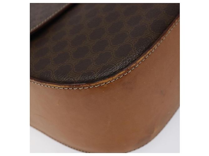 Céline Borsa a spalla in tela Macadam CELINE PVC marrone oro Auth 119057 D'oro - vista 15
