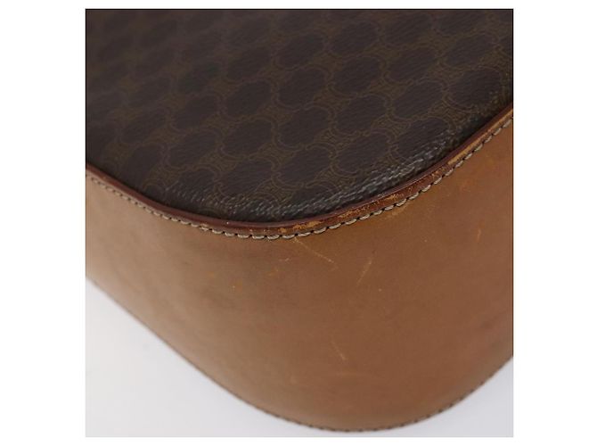 Céline Borsa a spalla in tela Macadam CELINE PVC marrone oro Auth 119057 D'oro - vista 16