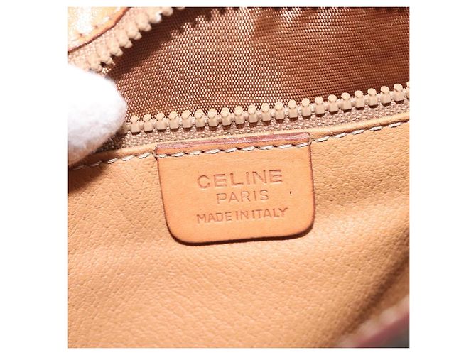 Céline Borsa a spalla in tela Macadam CELINE PVC marrone oro Auth 119057 D'oro - vista 19