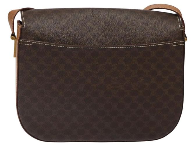 Céline Borsa a spalla in tela Macadam CELINE PVC marrone oro Auth 119057 D'oro - vista 2