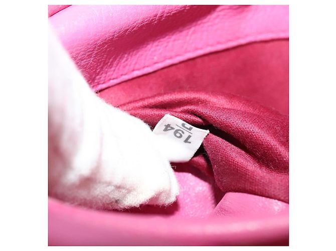 Borsa a mano in pelle Miu Miu Matelassé Bijoux 2way Rosa Argento Auth 119162 - vista 12