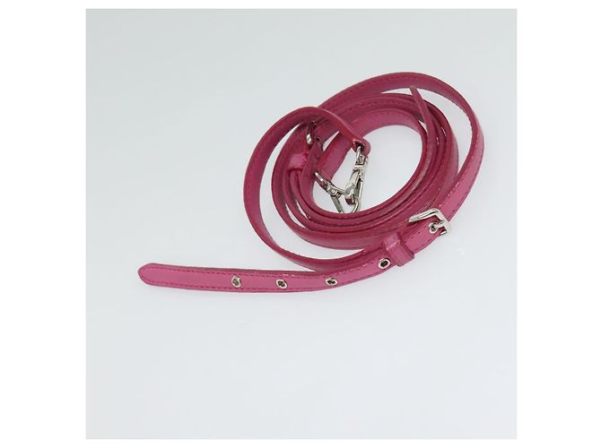 Borsa a mano in pelle Miu Miu Matelassé Bijoux 2way Rosa Argento Auth 119162 - vista 22