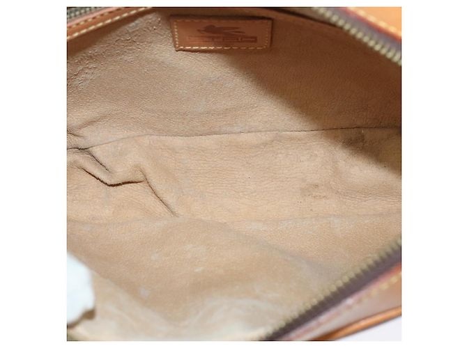 ETRO Borsa a Spalla Paisley PVC Marrone Oro Auth am8284 D'oro - vista 11
