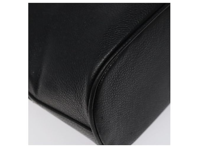 CHANEL COCO Borsa a Mano Mark Pelle Caviar Nera Oro CC Auth yk17997 Nero D'oro - vista 16