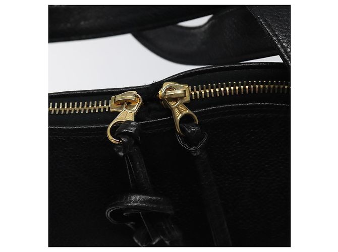 CHANEL COCO Borsa a Mano Mark Pelle Caviar Nera Oro CC Auth yk17997 Nero D'oro - vista 17