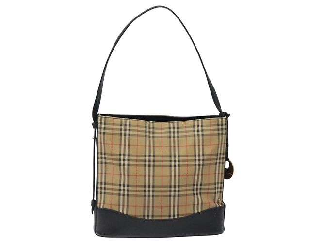 Borsa a spalla Nova Check Burberry in tela beige Auth 120468 - vista 13