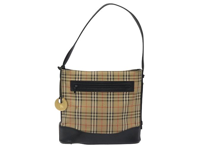 Borsa a spalla Nova Check Burberry in tela beige Auth 120468 - vista 2