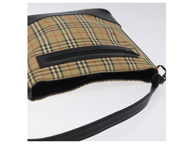 Borsa a spalla Nova Check Burberry in tela beige Auth 120468 - vista 6
