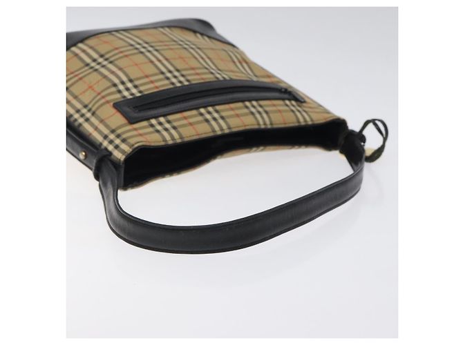 Borsa a spalla Nova Check Burberry in tela beige Auth 120468 - vista 7