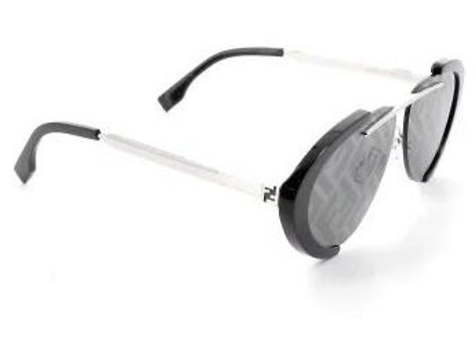 Fendi Sonnenbrille Monogramm Acetat Schwarz - Ansicht 2