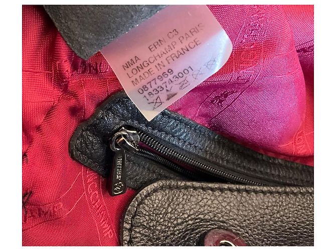Borsa tote Longchamp in pelle e camoscio nero - vista 11