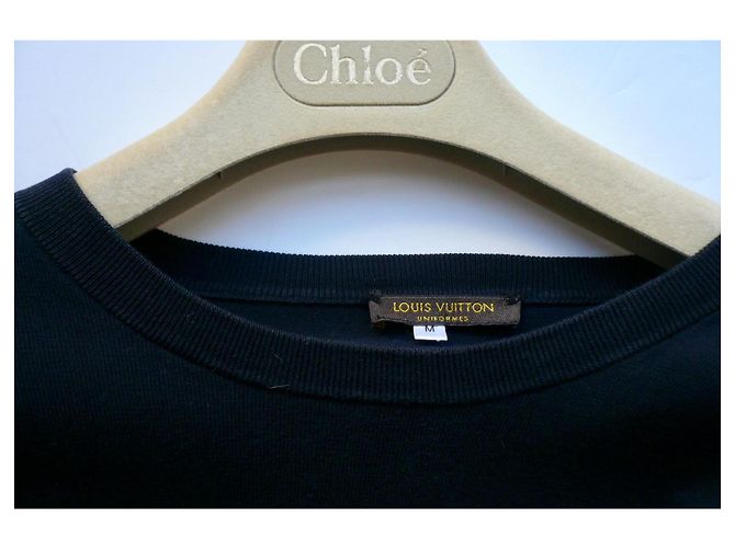 LOUIS VUITTON UNIFORMEN Kleiner leichter Baumwollpullover marineblau TM/ 46 - vue 5